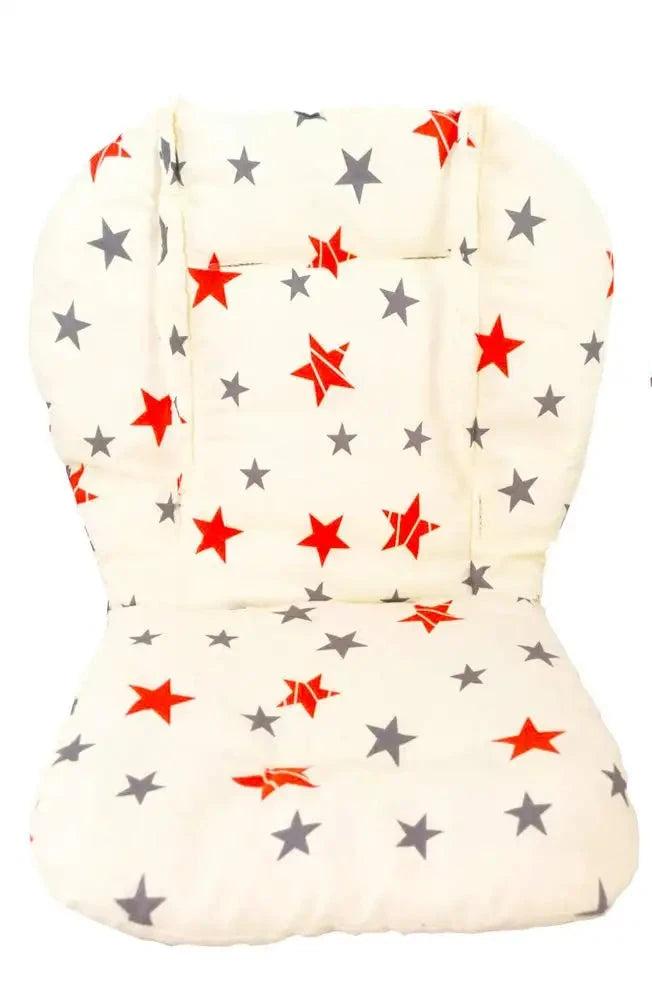 Coussin pour chaise haute et poussette motif étoiles